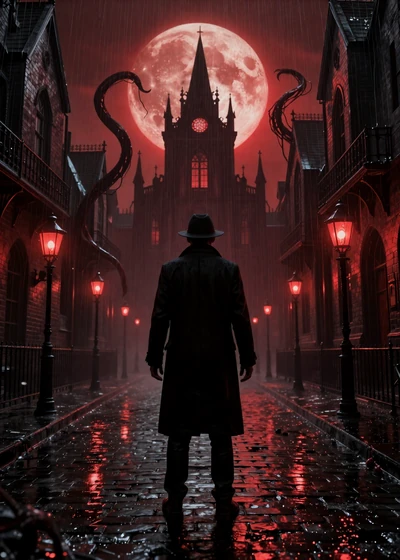 Saltwater Hymn - dark gothic narrative adventure featuring supernatural detective in rain-soaked Victorian city