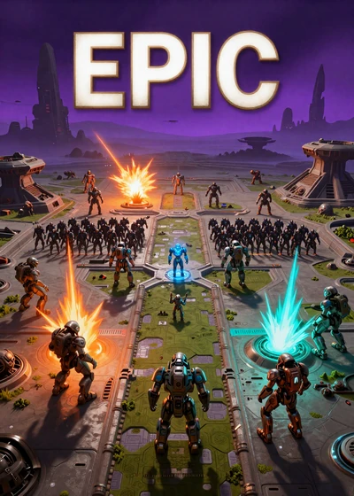 Helios Ward - sci-fi strategy game featuring massive alien battlefield with holographic commanders
